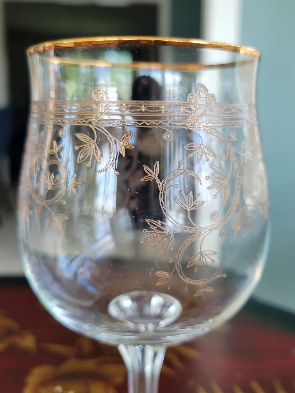 Vintage Bohemia Karolinka Czech Republic Handmade Crystal Wine Glasses– Set Of 4